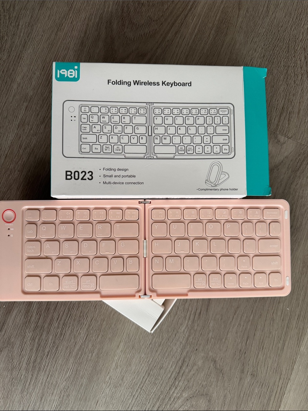 Folding keyboard pink